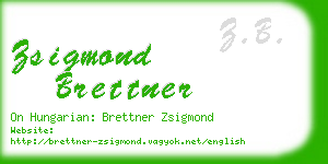 zsigmond brettner business card